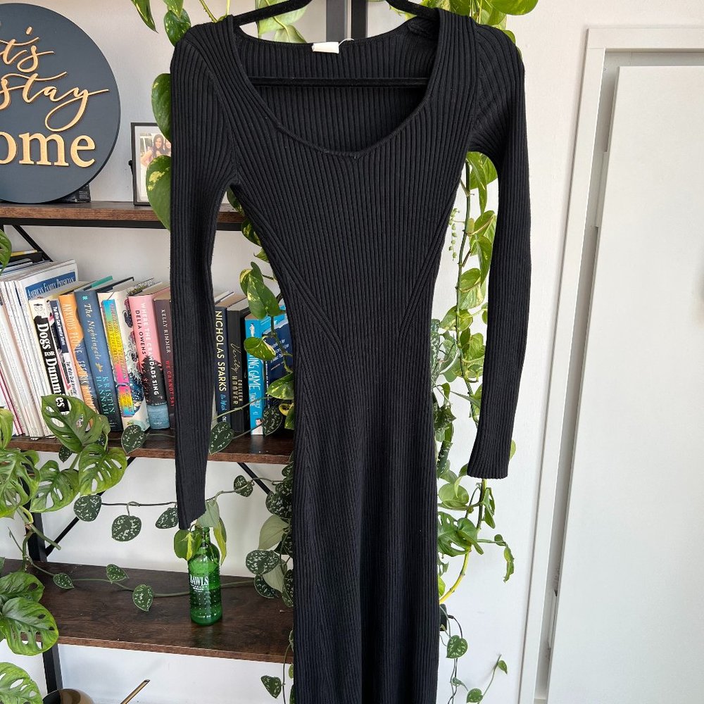 Abercrombie and Fitch Black Maxi Sweater Dress